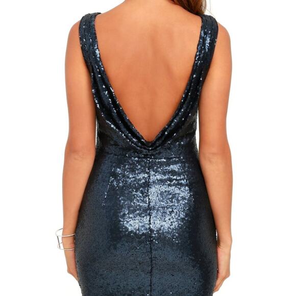 Lulus Shine Time Navy Blue Sequin Dress - Picture 4 of 12